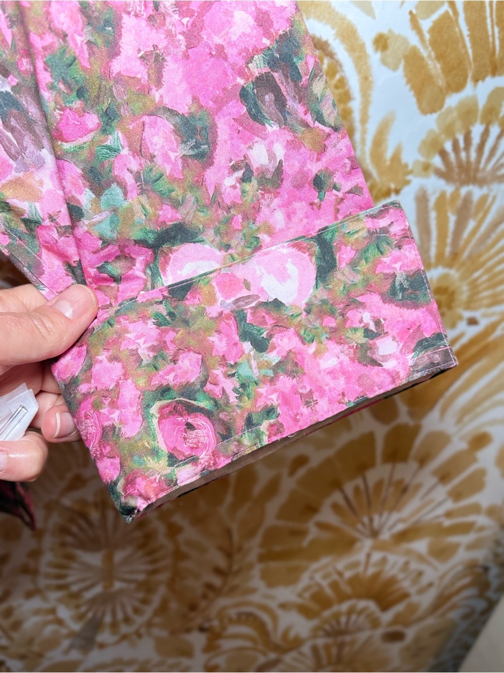 NWT Taylor & Sage Pink Floral Button Up Blouse | Anthropologie Cottagecore Top | - Picture 7 of 9